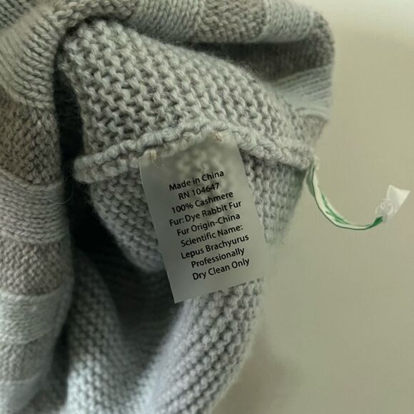 E.A.Davis 100% Cashmere Rabbit Fur Hat - Picture 5 of 7